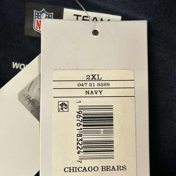 NWT Nfl Women's 2XL Team Apparel Chicago Bears Navy Pullover Hoodie - Picture 9 of 14